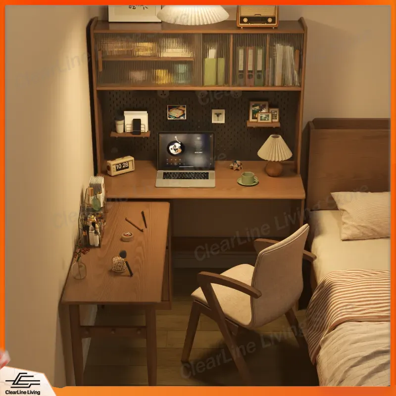 Wall Mounted Desk Fold - Bureau d'angle pliable en bois massif
