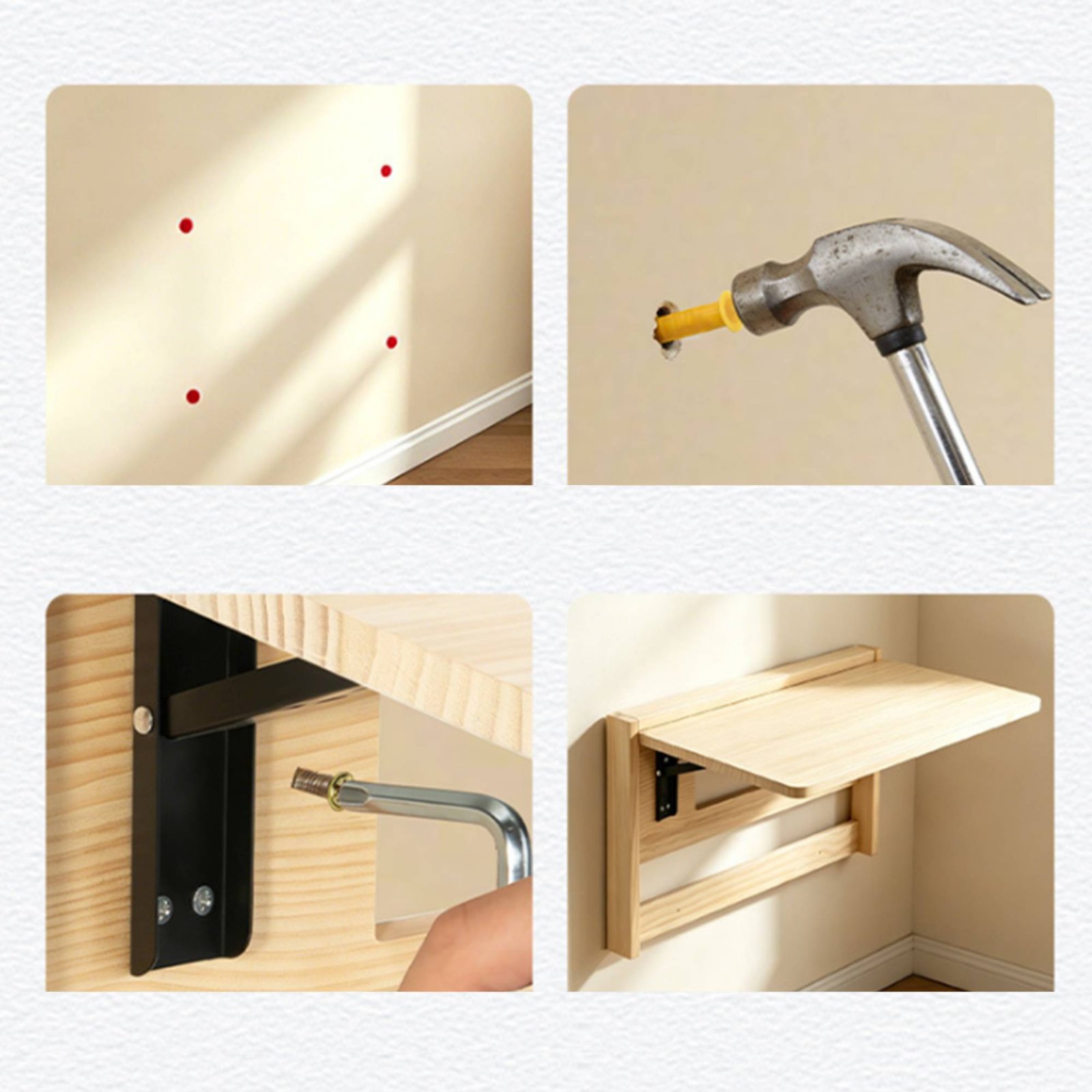 Table murale pliante en bois,  - Wall Mounted Desk Fold avis et prix