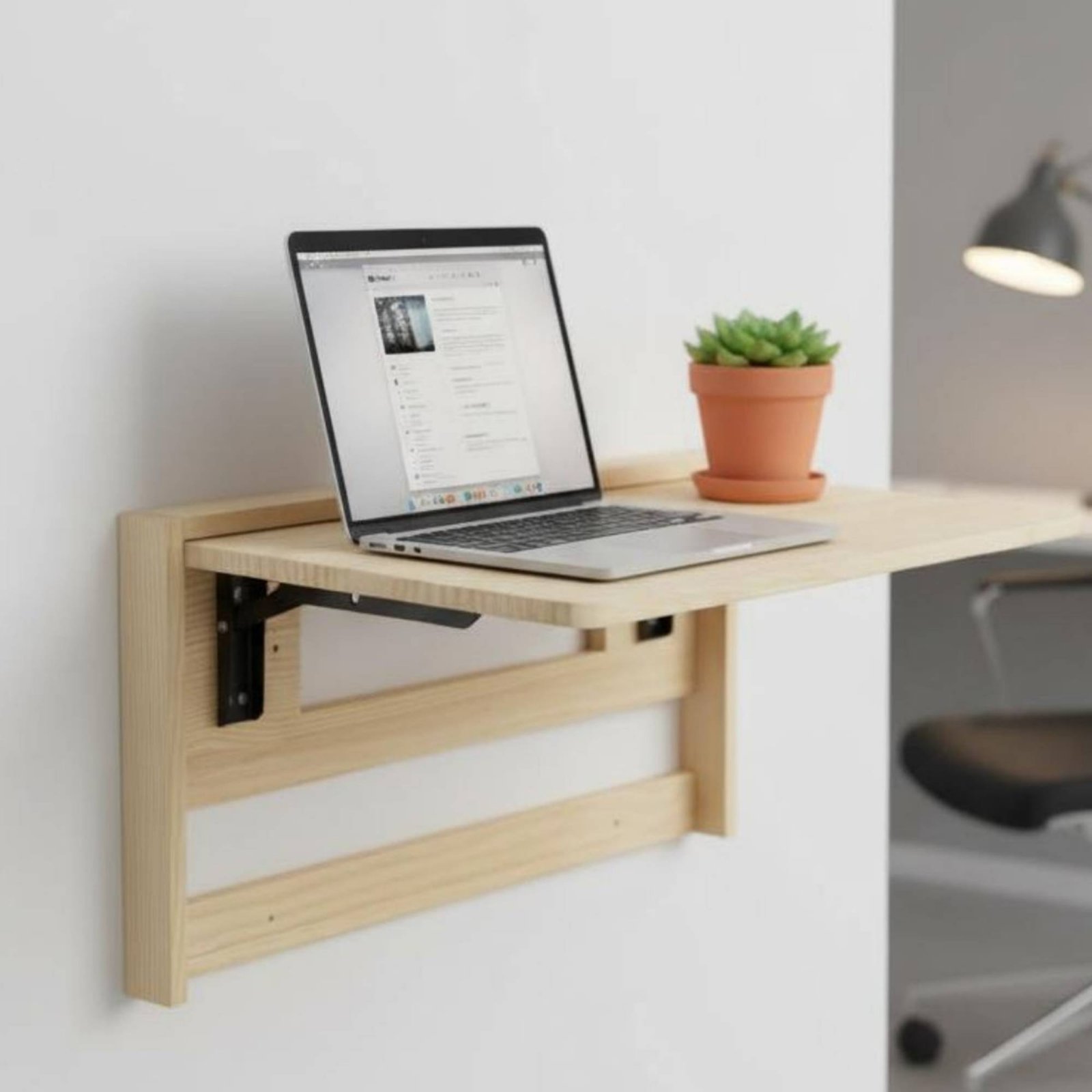 Table murale pliante en bois,  - Wall Mounted Desk Fold avis et prix